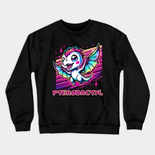 Pterodactyl Baby Dino Kawaii Cute Chibi Crewneck Sweatshirt